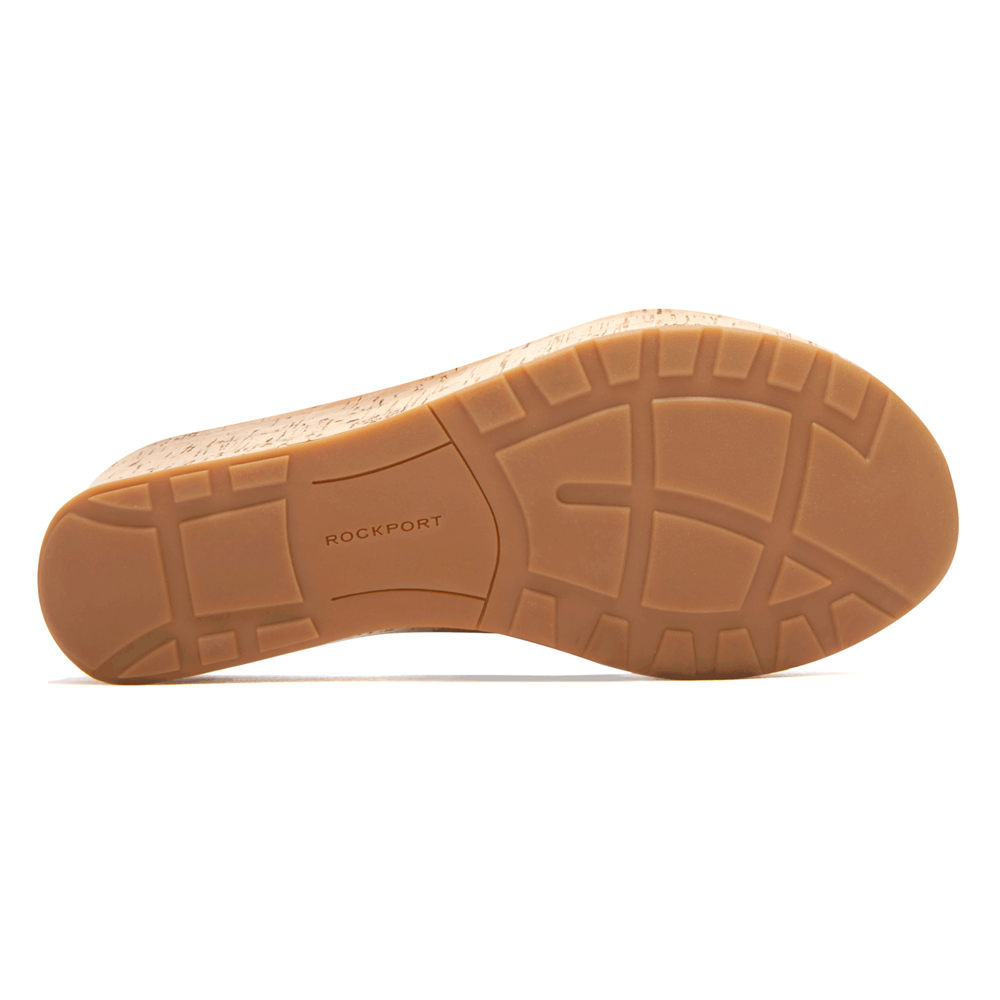 Rockport Wedges Dame Hvite - Weekend Casuals Lanea Gore Thong - LJRM07629
